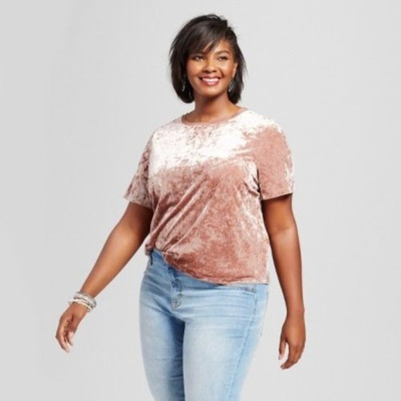 velvet tops womens plus size